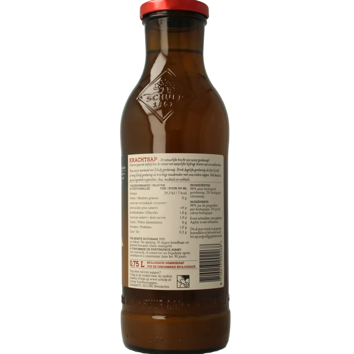 Schulp Krachtsap gembersap puur bio