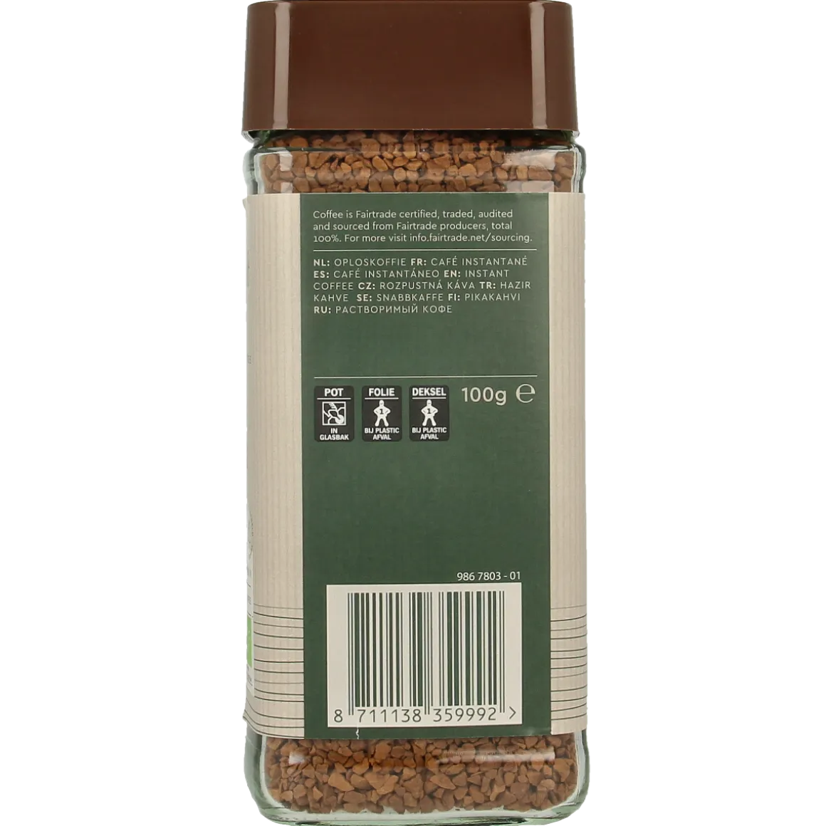 Simon Levelt Cafe organico Arabica instant bio