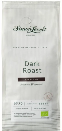 New Simon Levelt Espresso dark roast bonen bio