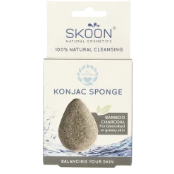 Skoon Konjac spons bamboo charcoal bio
