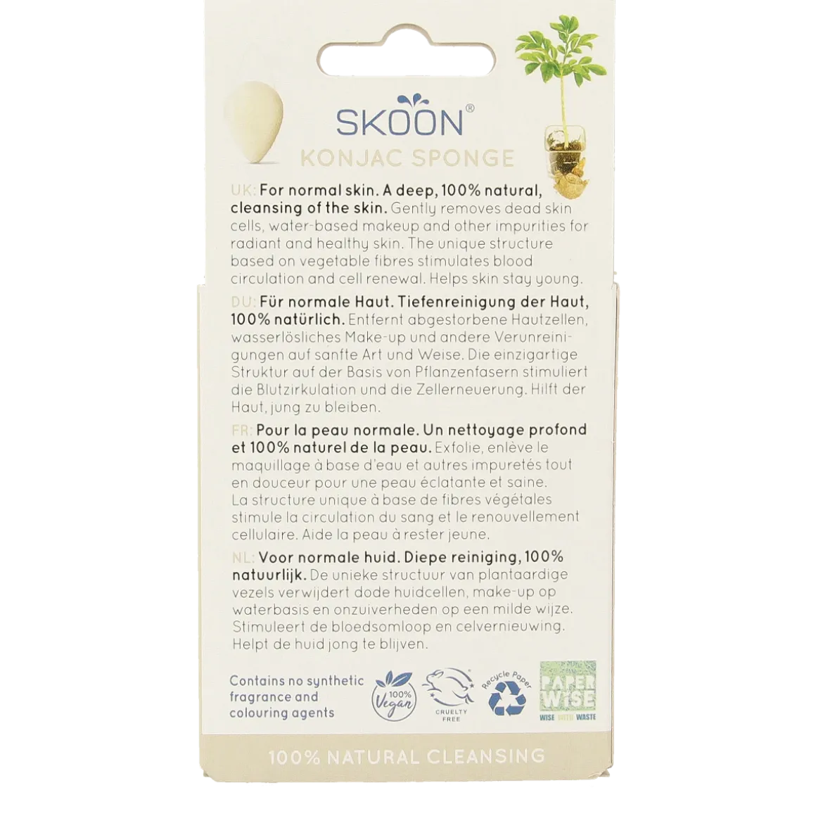Skoon Konjac spons pure bio