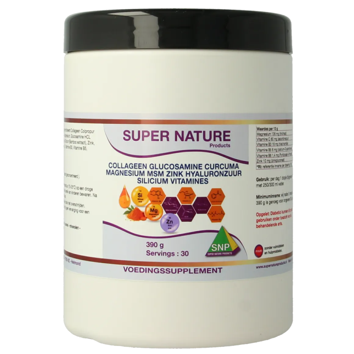 SNP Collageen glucosamine curcuma magnesium MSM