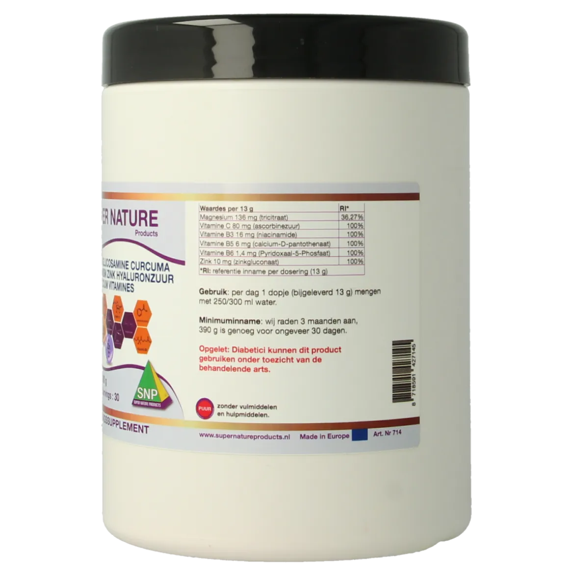 SNP Collageen glucosamine curcuma magnesium MSM