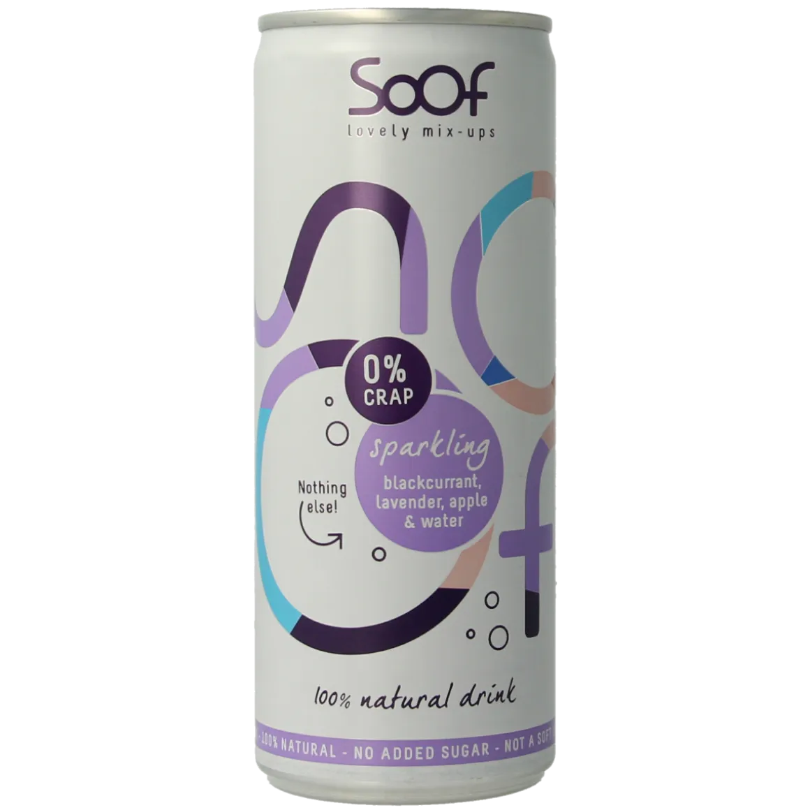 Soof Drinks Sparkling zwarte bes lavendel & appel