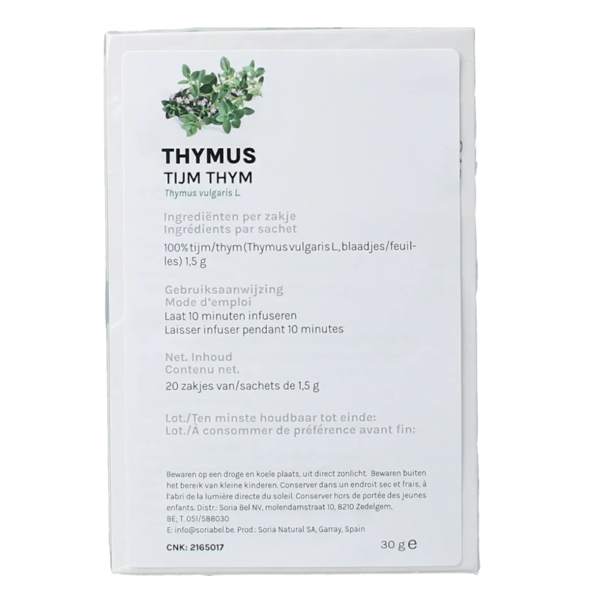Soria Natural Tijm tomillo infusie