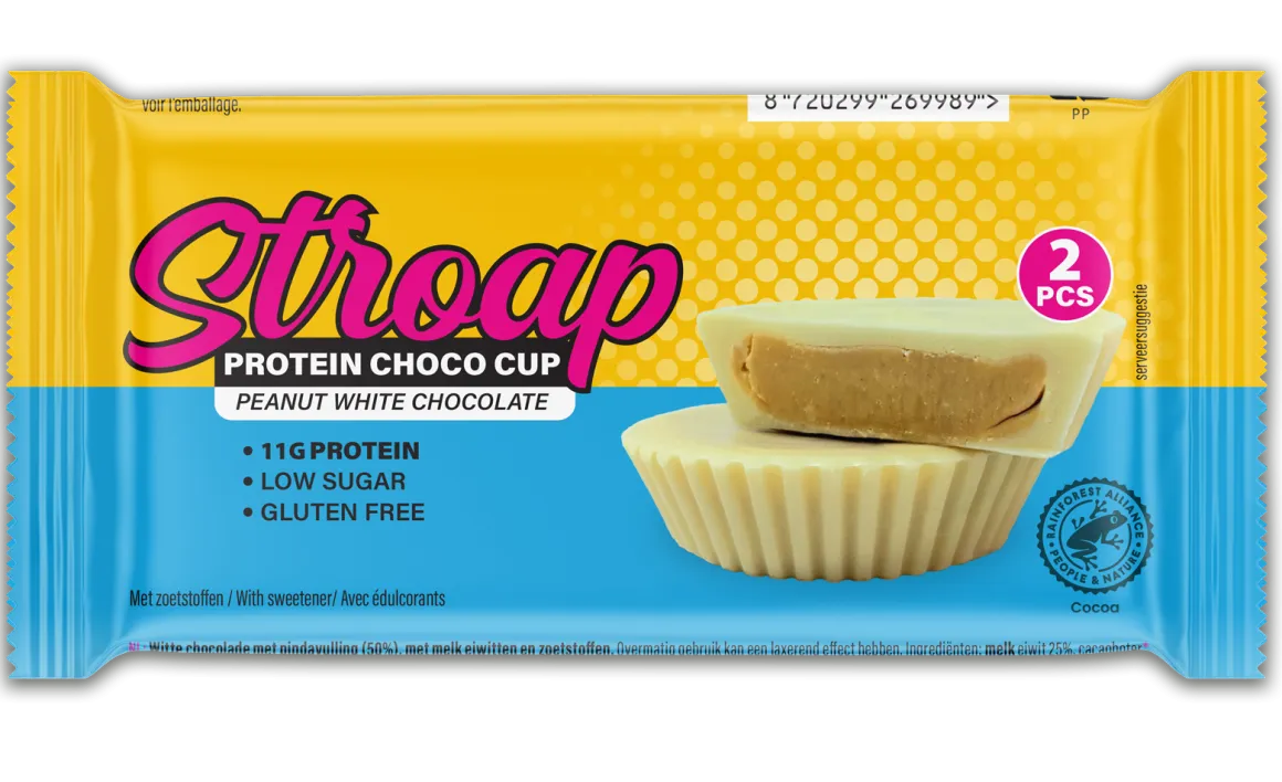 Stroap Protein choco cup peanut white chocolate