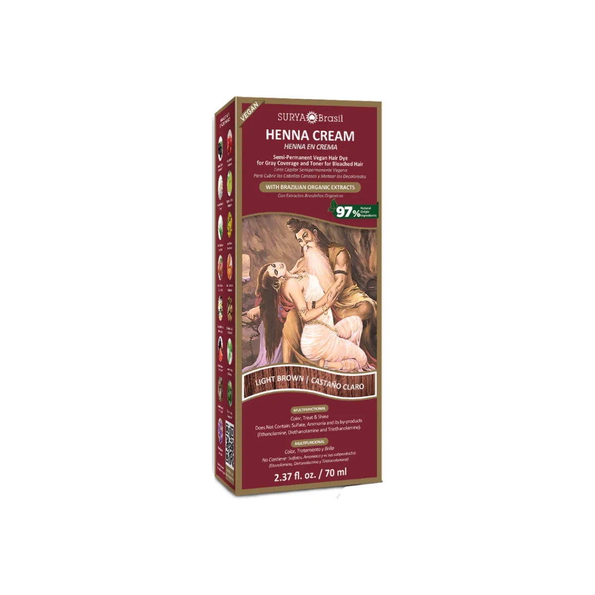 Hot Surya Brasil Henna haarverf creme licht bruin