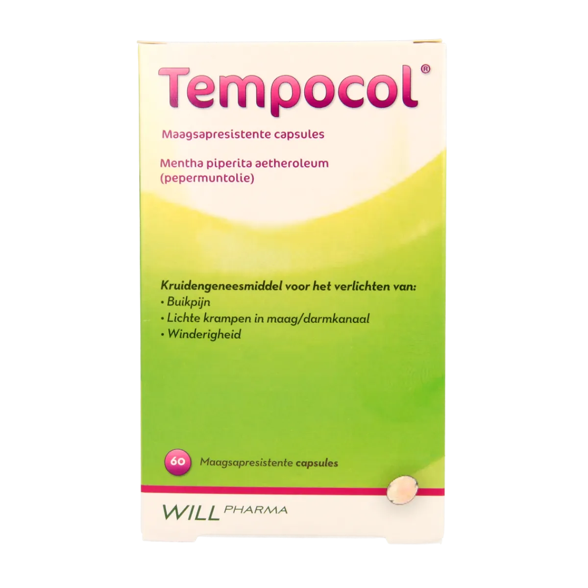 Tempocol Maagsapresistente pepermunt 182mg