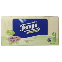 Outlet Tempo Tissue box natural & soft 4-laags