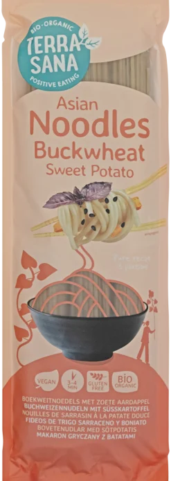 New TerraSana Boekweitnoedels met zoete aardappel bio