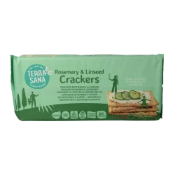 TerraSana Crackers rozemarijn & lijnzaad bio