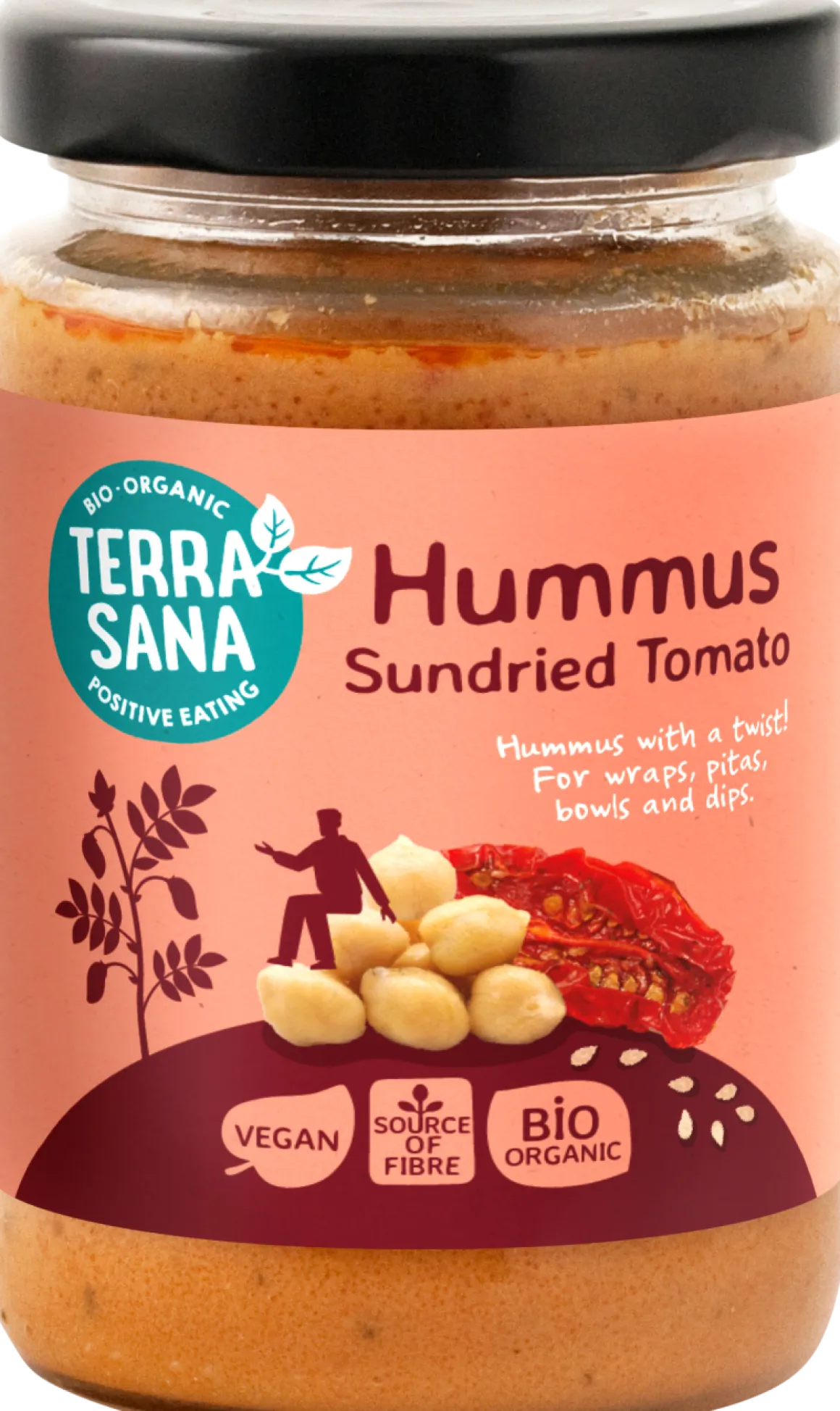 TerraSana Hummus spread zongedroogde tomaat bio
