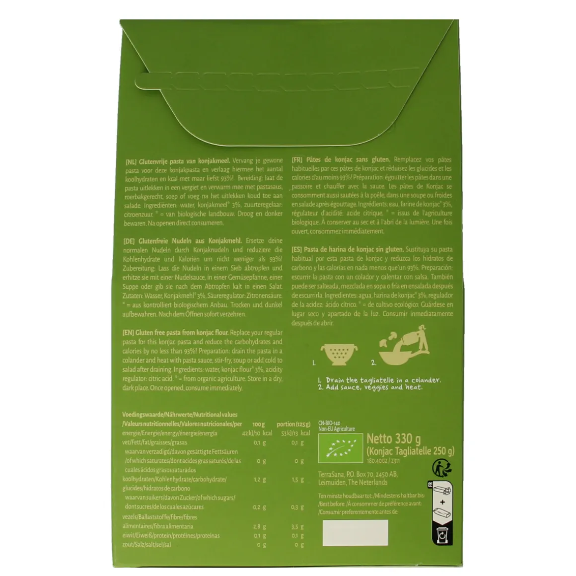 TerraSana Konjac tagliatelle bio