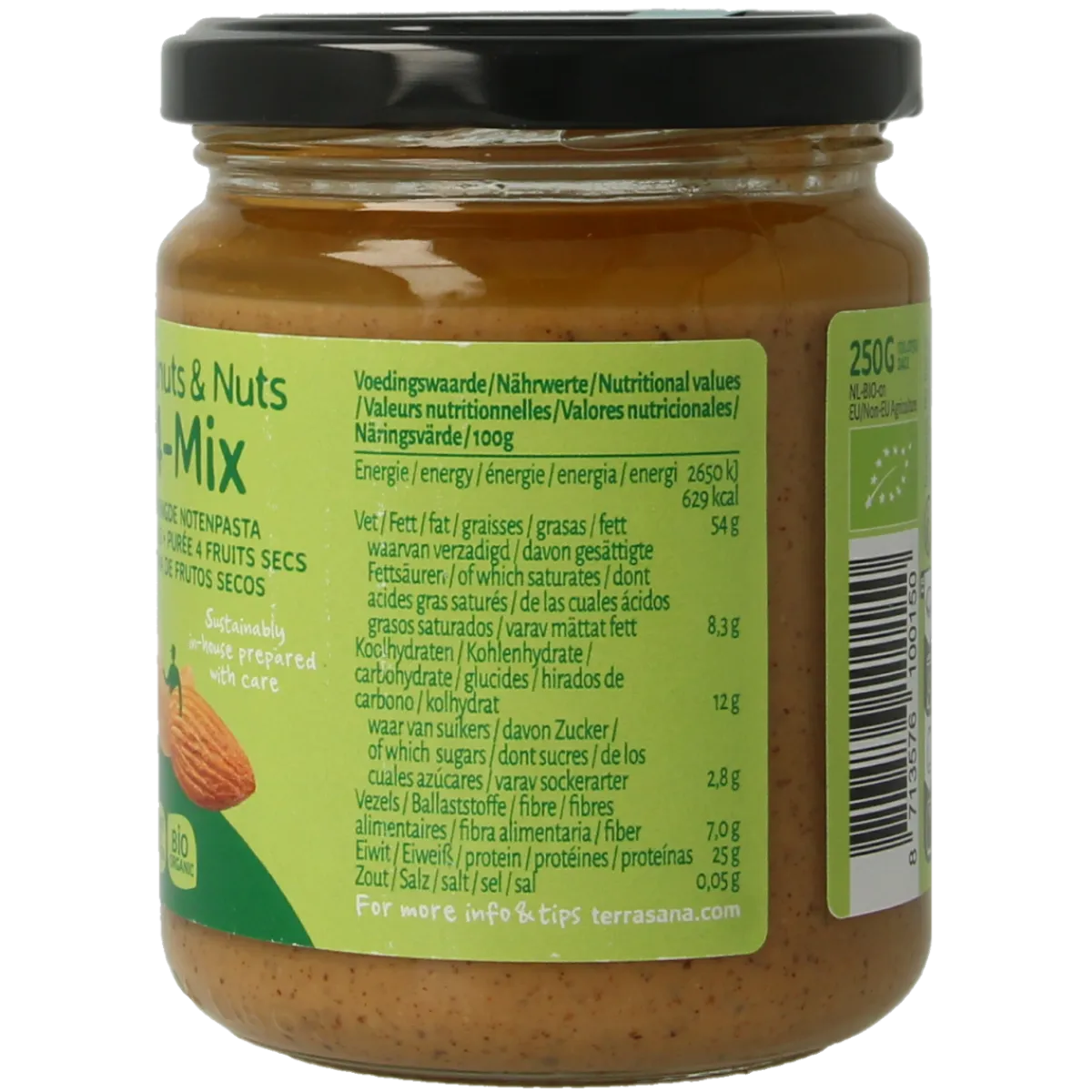 Hot TerraSana 4 mix gemengde notenpasta zonder zout bio