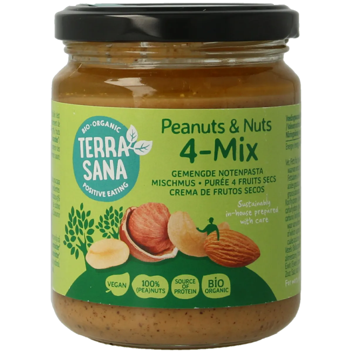 Hot TerraSana 4 mix gemengde notenpasta zonder zout bio