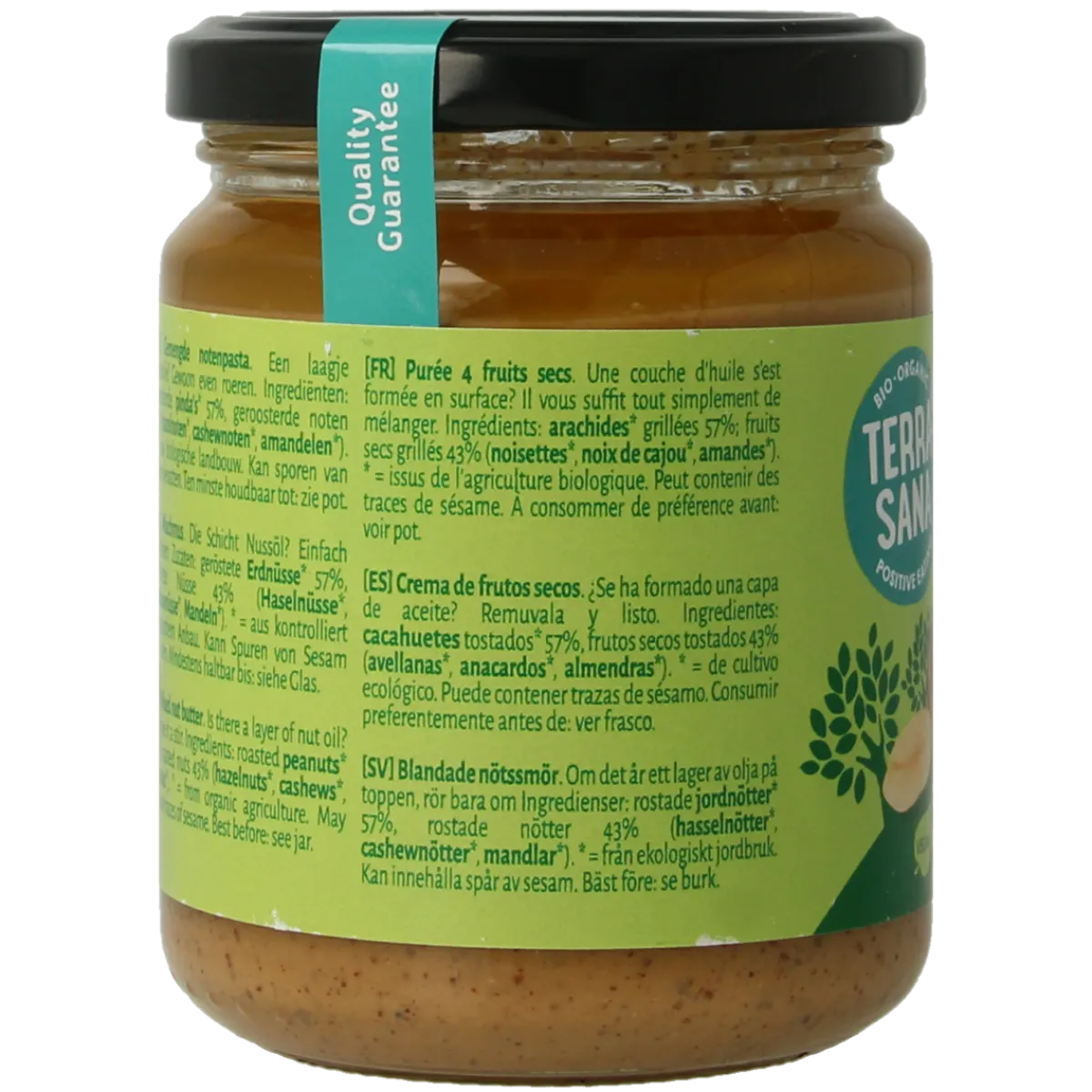 Hot TerraSana 4 mix gemengde notenpasta zonder zout bio