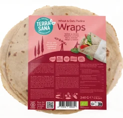 TerraSana Piadina wraps tarwe en haver bio