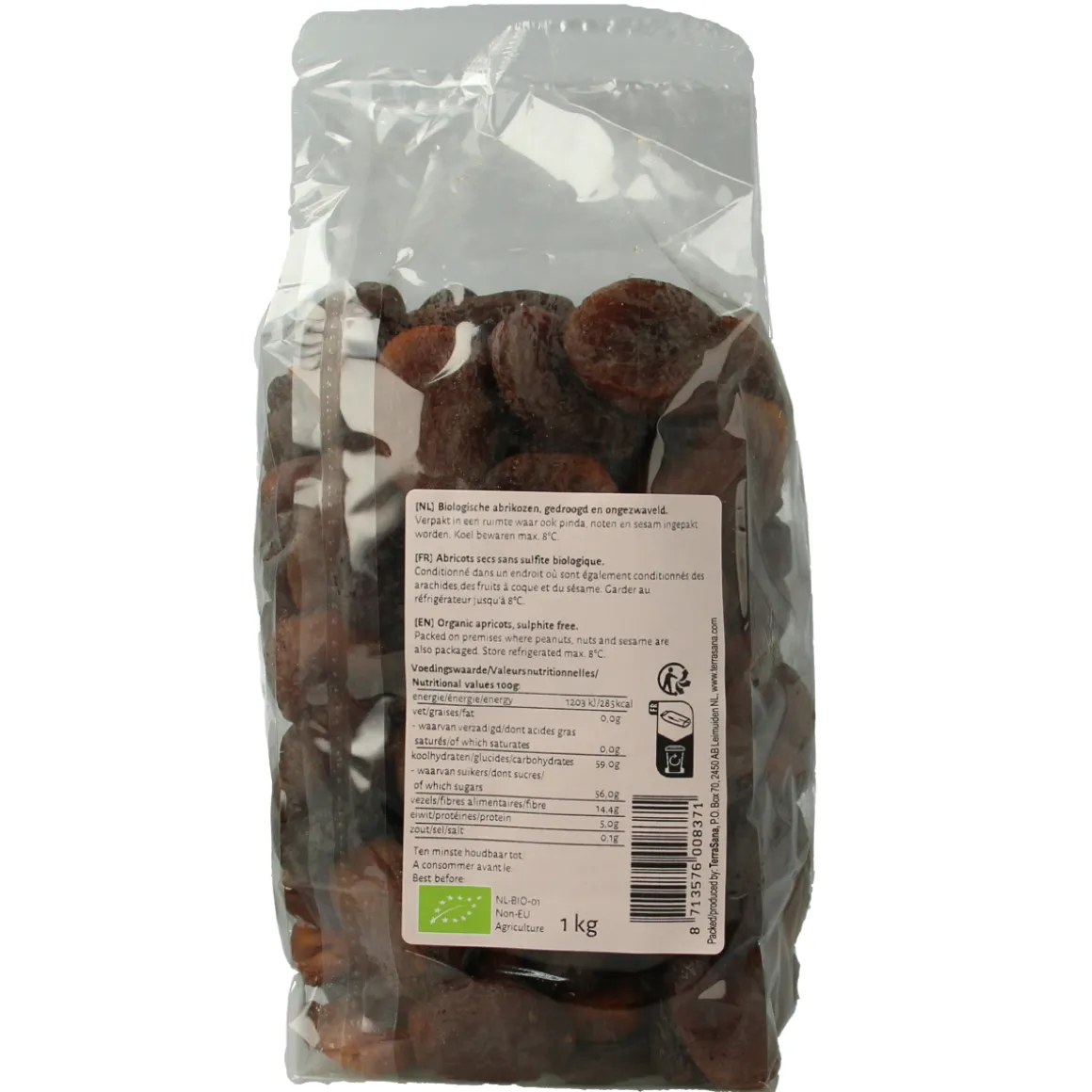 TerraSana RAW abrikozen ongezwaveld bio