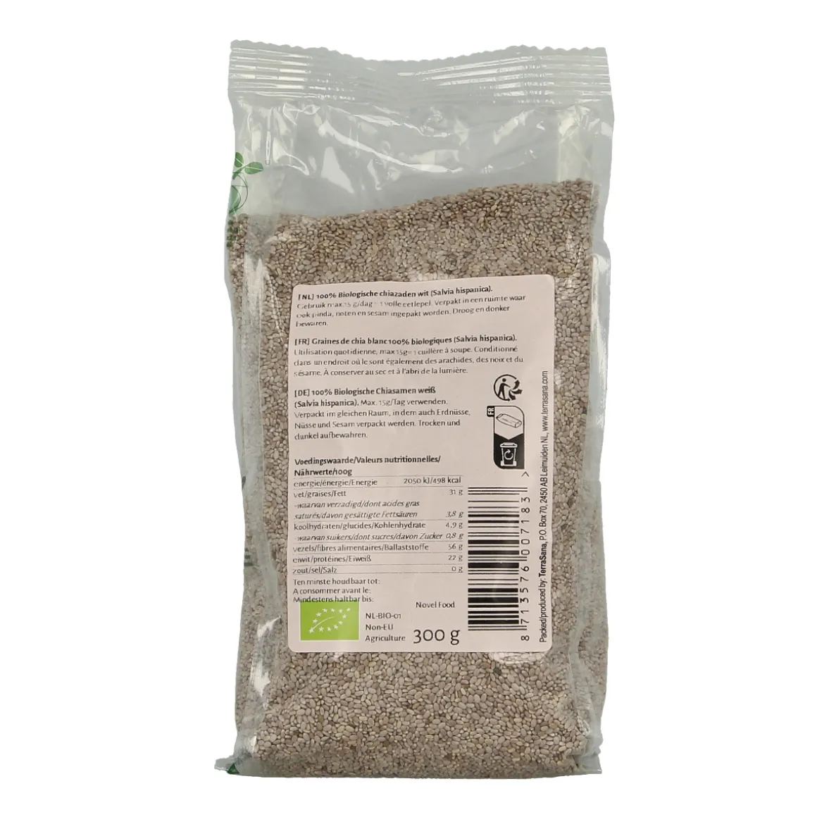 TerraSana RAW Chia zaad wit bio