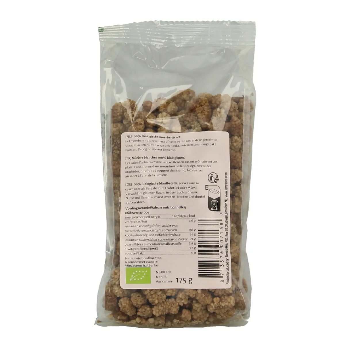 Clearance TerraSana RAW Moerbei bessen wit bio