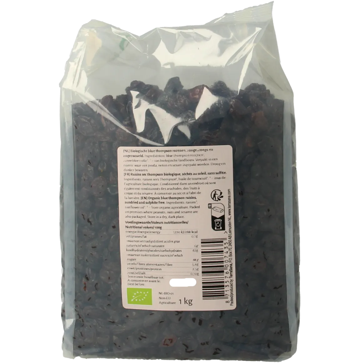 TerraSana RAW Rozijnen blue thompson bio
