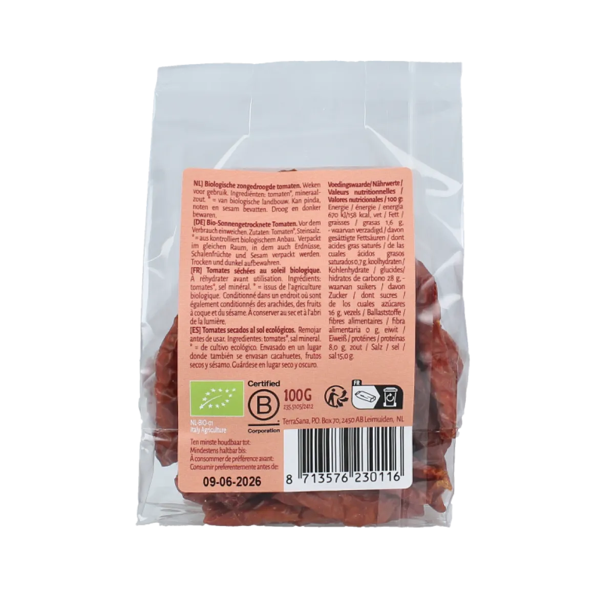TerraSana Raw tomaten zongedroogd bio