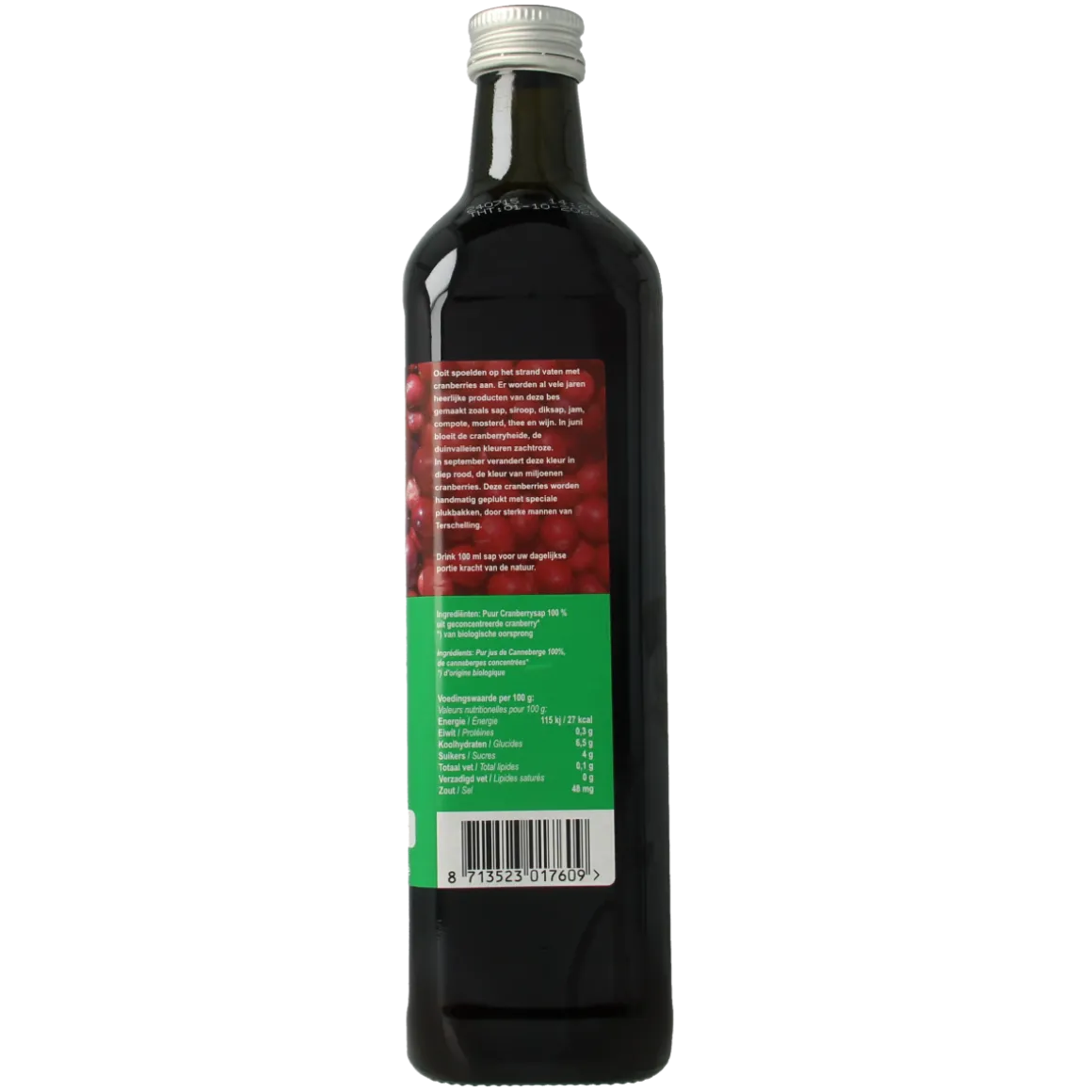 Terschellinger Cranberrysap ongezoet bio