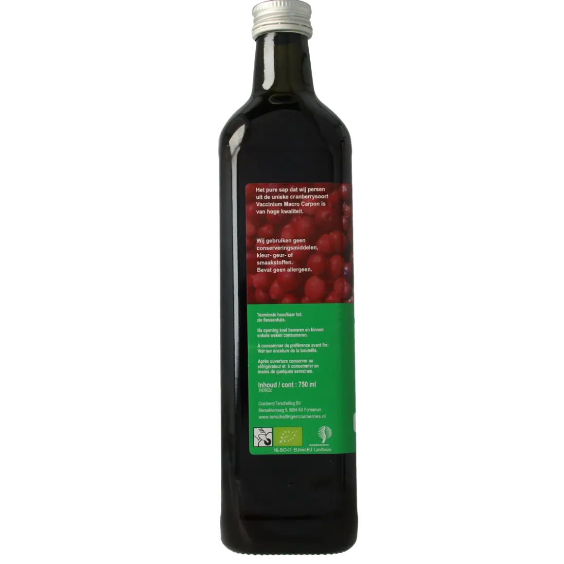 Terschellinger Cranberrysap ongezoet bio