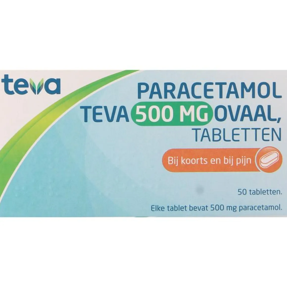 Teva Paracetamol 500mg ovaal