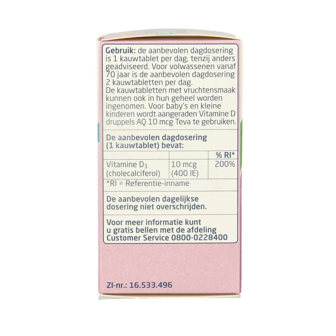 Teva Vitamine D 10 mcg 400IE