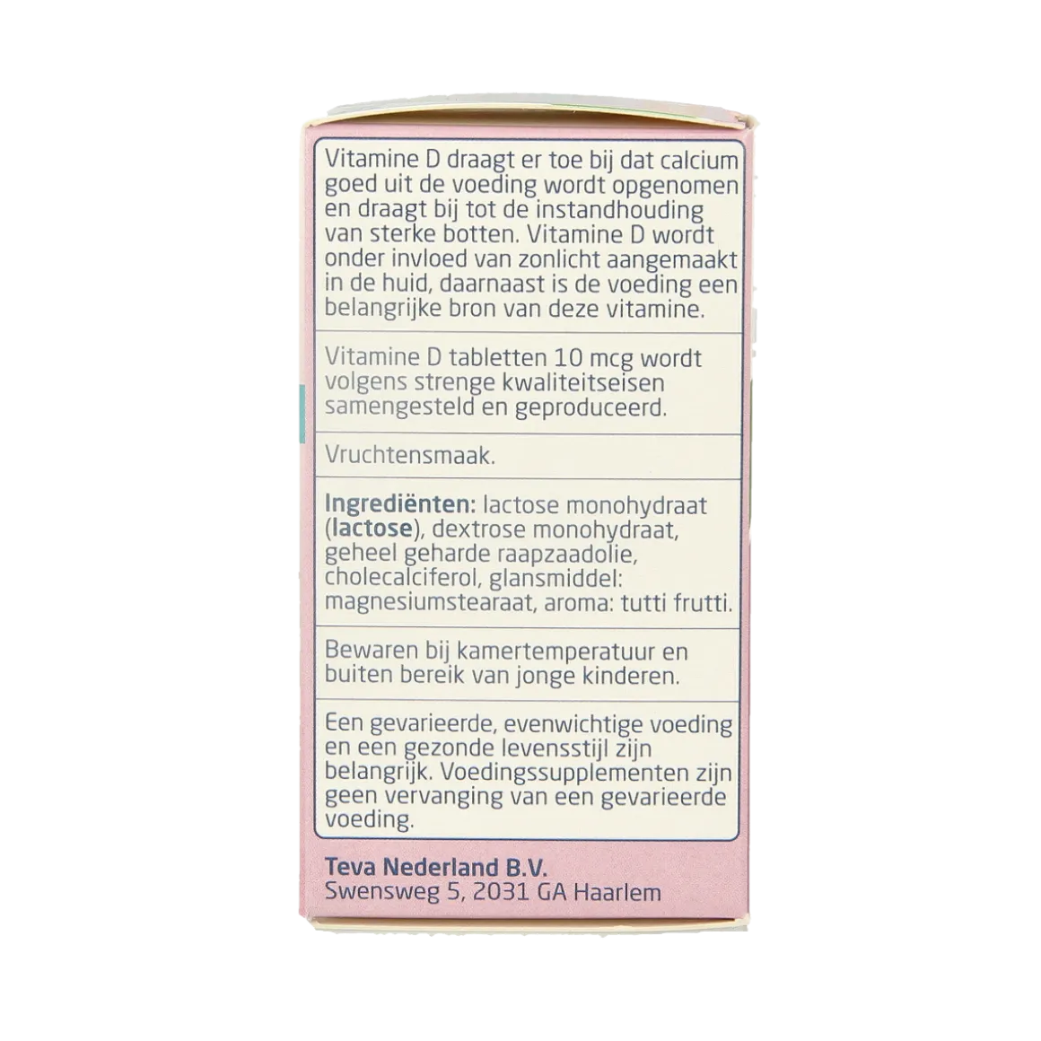 Teva Vitamine D 10 mcg 400IE