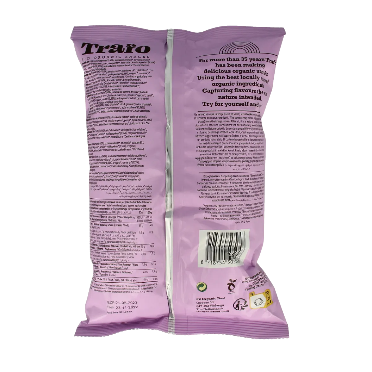 Trafo Hummus chips rosemary bio