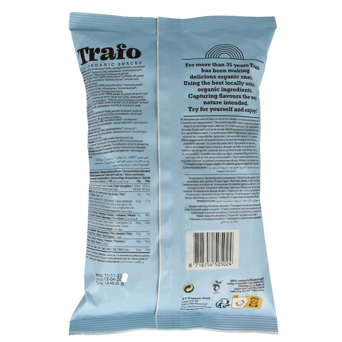 Trafo Hummus chips seasalt bio