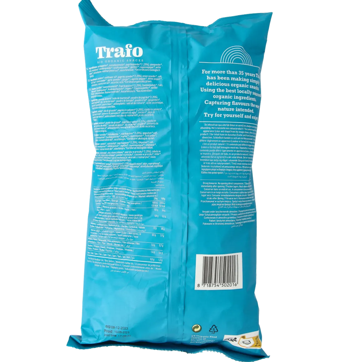 Trafo Ribbelchips paprika bio