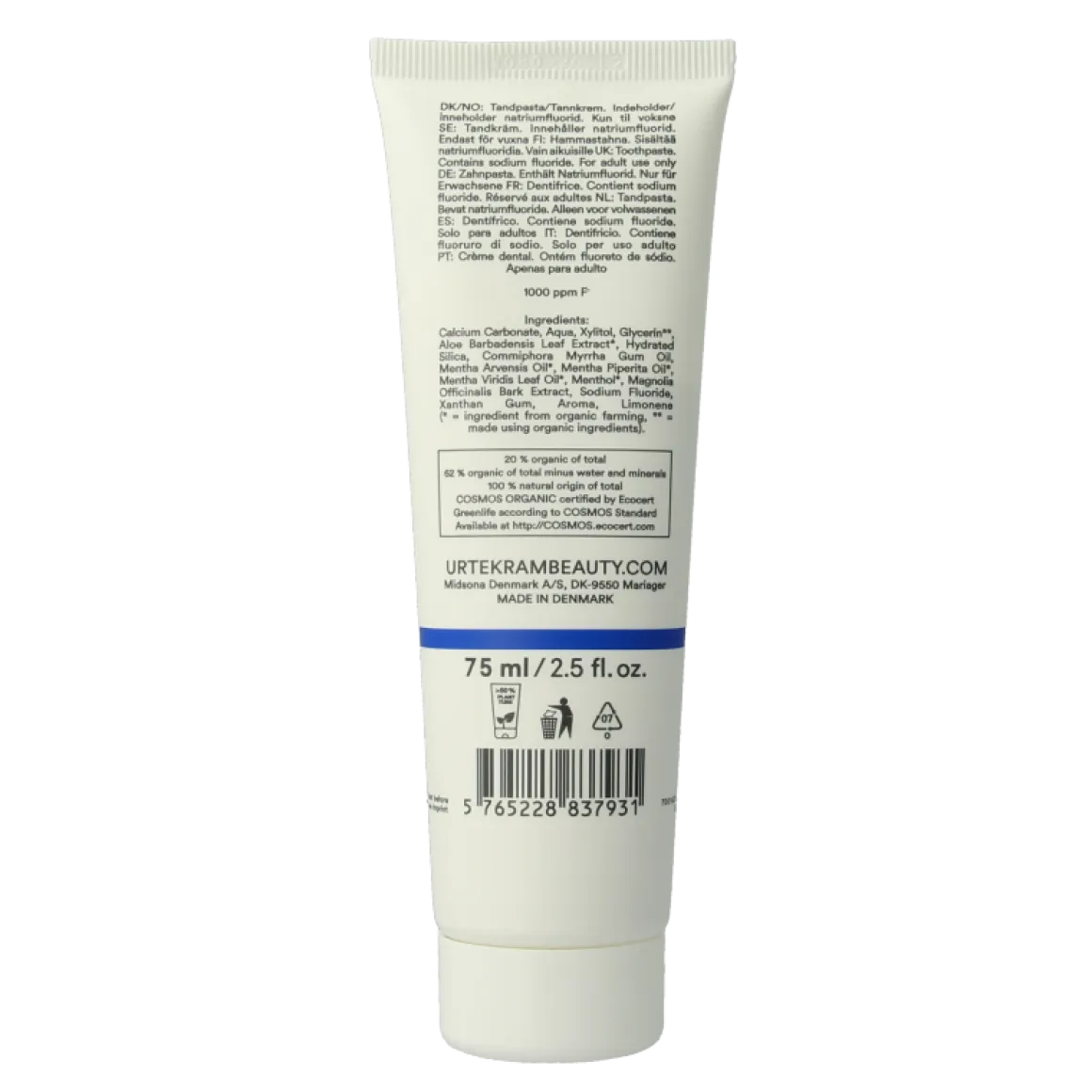 Urtekram Tandpasta mint fluoride