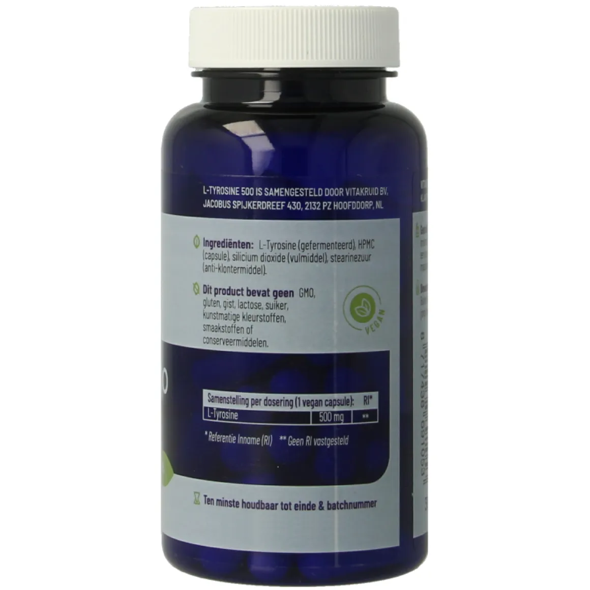 Vitakruid L-Tyrosine 500mg uit fermentatie
