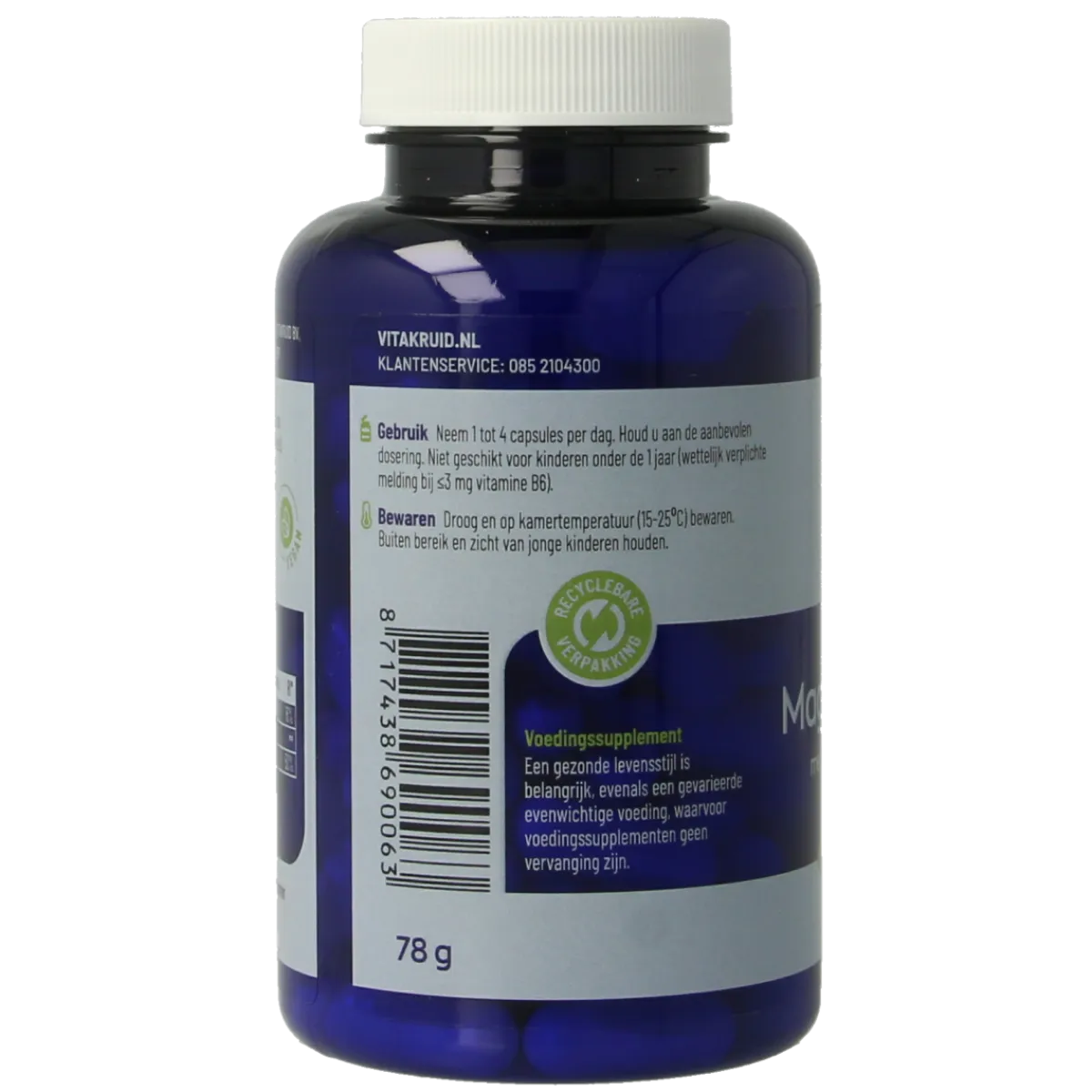 Clearance Vitakruid Magnesium Tauraat met Vitamine B6 (P-5-P)
