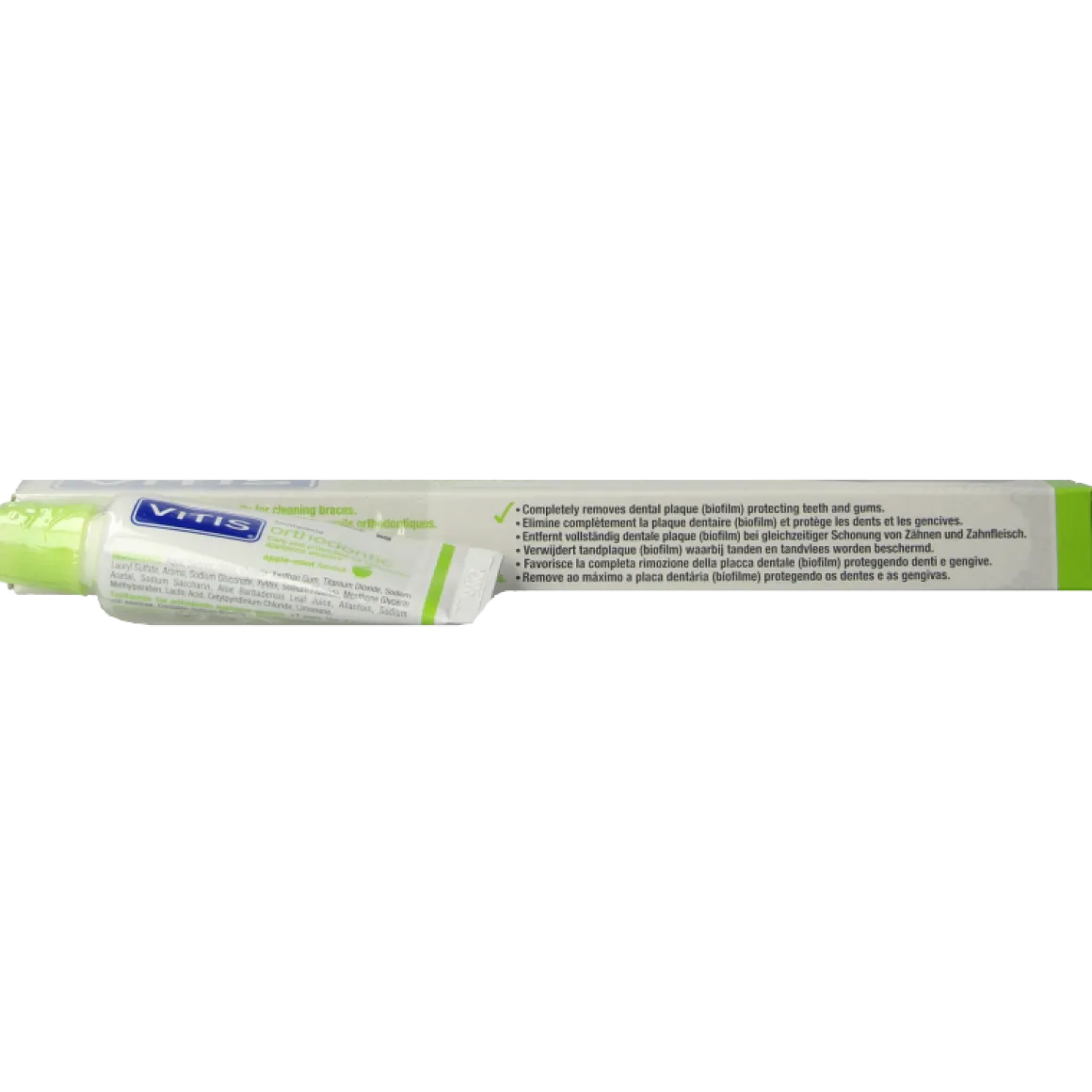 Vitis Orthodontic access borstel met sample tandpasta