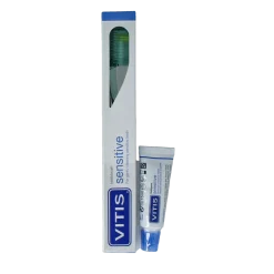 Best Vitis Tandenborstel sensitive met sample tandpasta