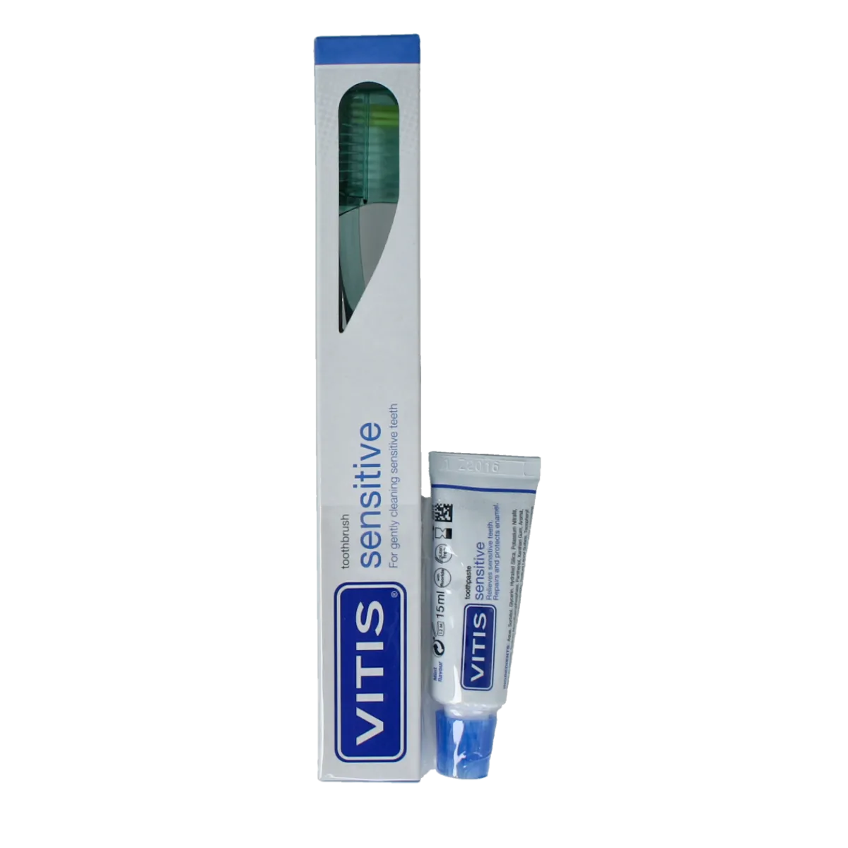 Best Vitis Tandenborstel sensitive met sample tandpasta