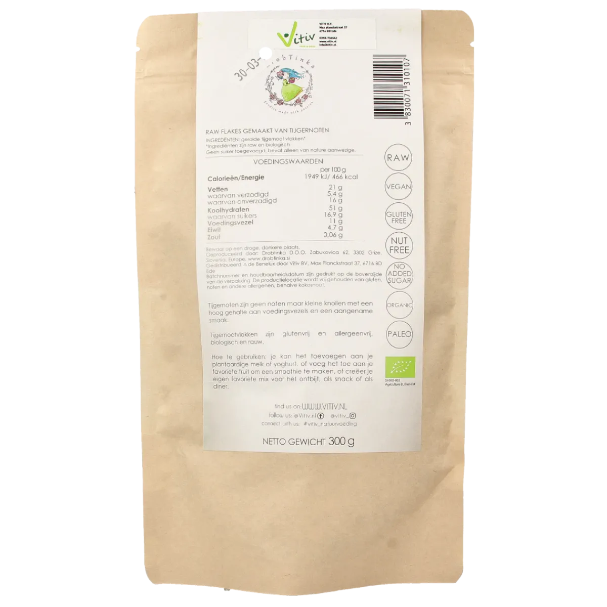 Sale Vitiv Tijgernoot flakes bio