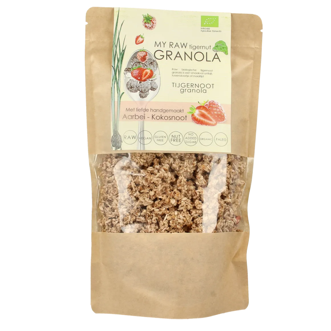 Vitiv Tijgernoot granola aardbei/kokosnoot bio