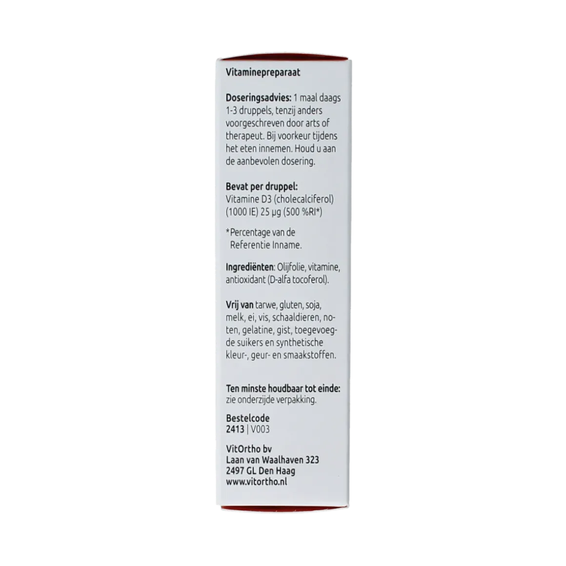 VitOrtho Vitamine D3 1000IE druppels