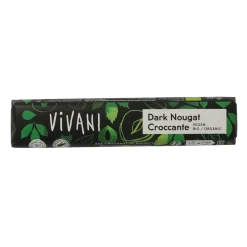Vivani Chocolate To Go dark nougat croccante bio
