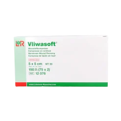 Vliwasoft Vlieskompres 5 x 5cm 4-laags 75 x 2 stuks