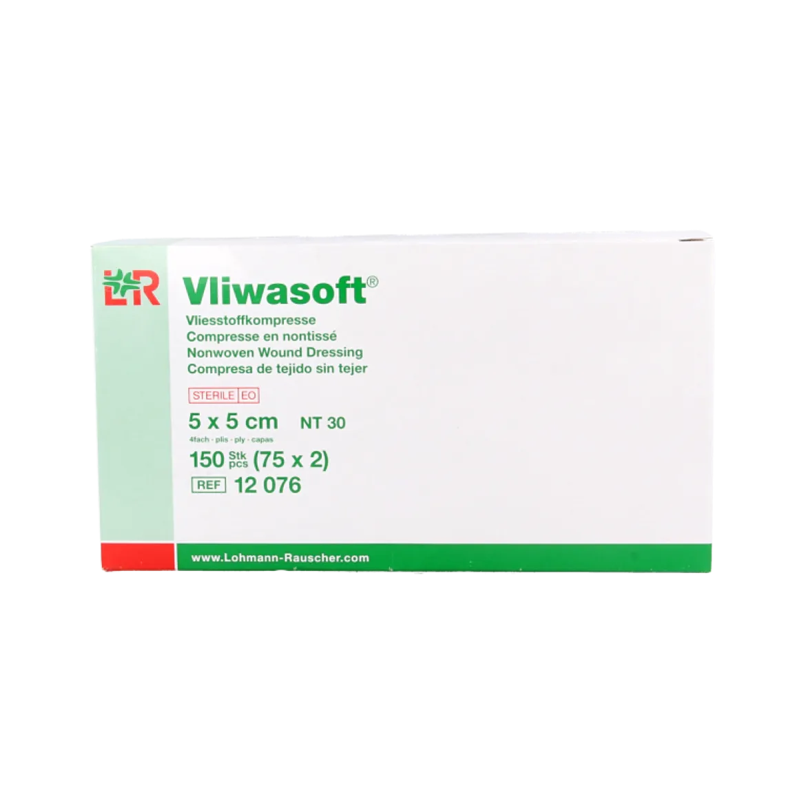 Vliwasoft Vlieskompres 5 x 5cm 4-laags 75 x 2 stuks