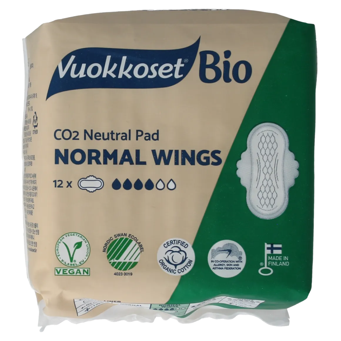 Vuokkoset Bio Maandverband normal wings