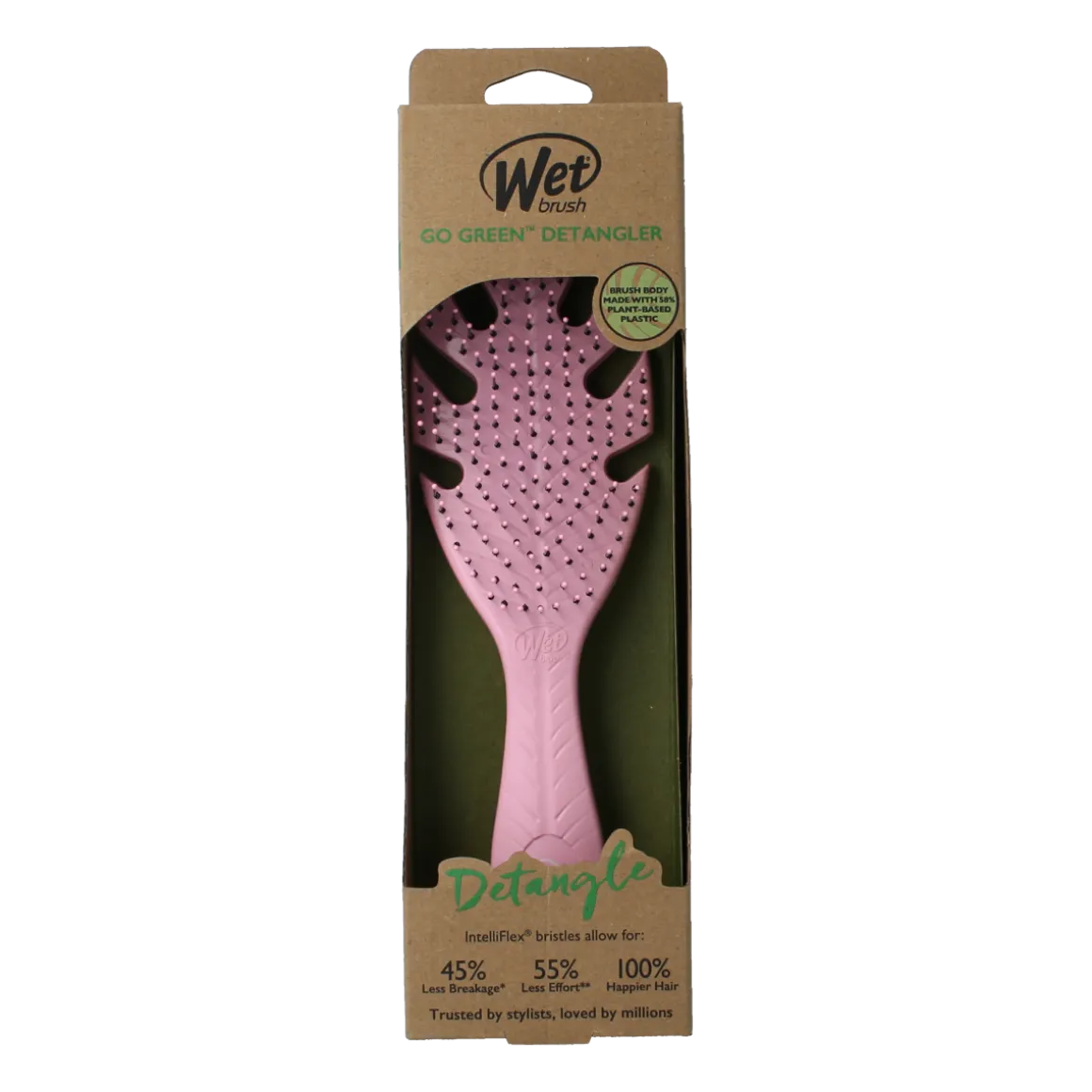 Wet Brush Go green detangler pink