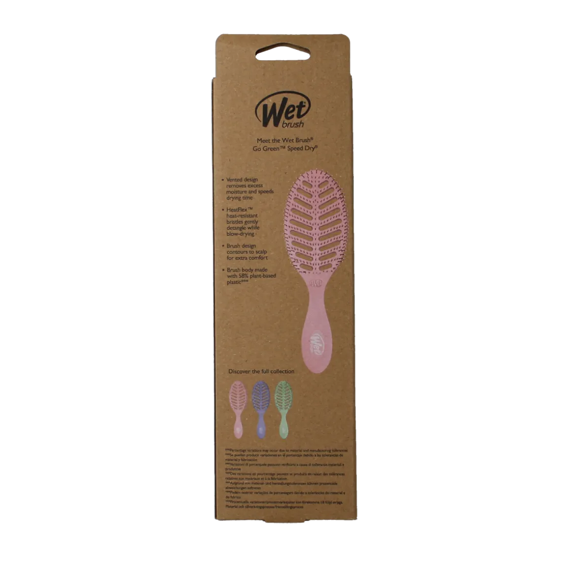 Wet Brush Go green speed dry pink