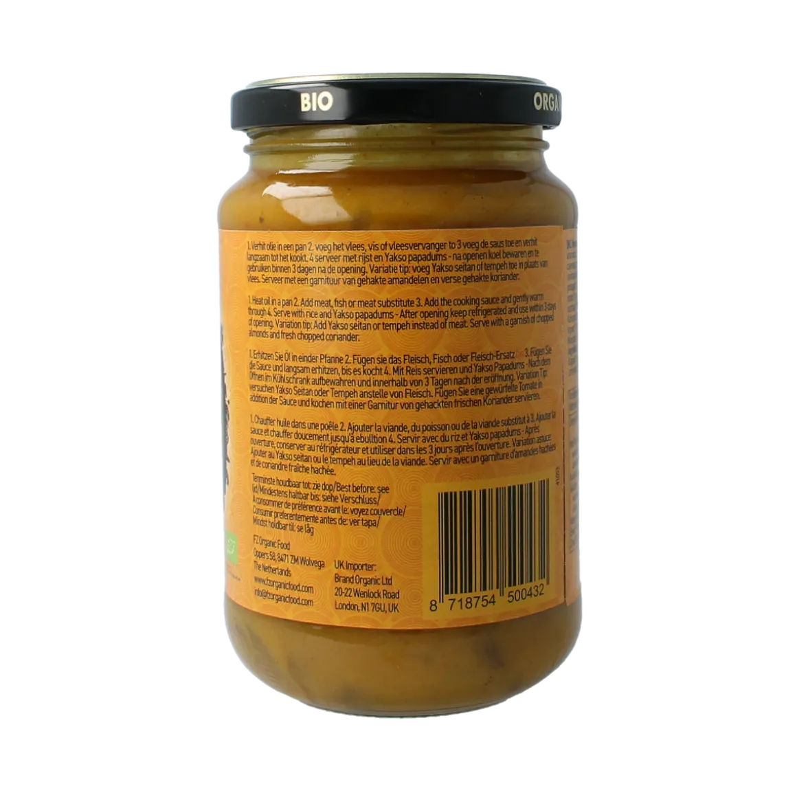 Yakso Curry wok saus bio